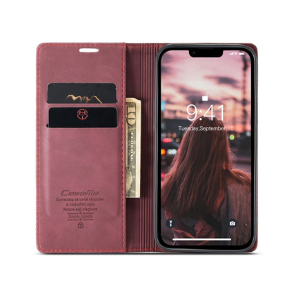 For iPhone 15 CaseMe 013 Multifunctional Horizontal Flip Leather Phone Case(Wine Red) - iPhone 15 Cases by CaseMe | Online Shopping South Africa | PMC Jewellery | Buy Now Pay Later Mobicred