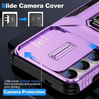 For Samsung Galaxy S24 5G / S25 5G Sliding Camshield Holder Phone Case(Purple) - Galaxy S24 5G Cases by PMC Jewellery | Online Shopping South Africa | PMC Jewellery | Buy Now Pay Later Mobicred