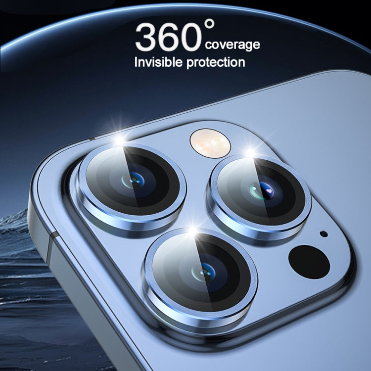 For iPhone 15 Pro TOTU PG-1 Golden Shield Series Metal Frame Lens Protector(Gray) - Lens & Accessories by TOTUDESIGN | Online Shopping South Africa | PMC Jewellery | Buy Now Pay Later Mobicred