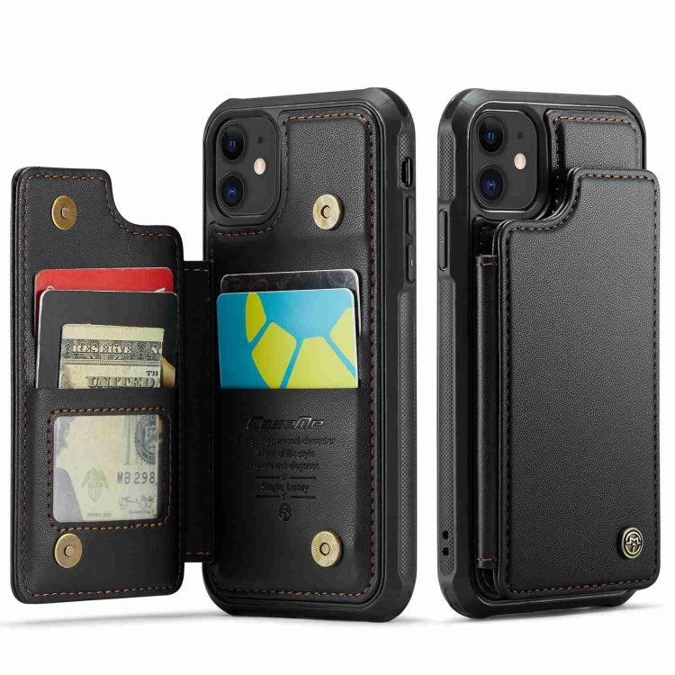 For iPhone 11 CaseMe C22 Card Slots Holder RFID Anti-theft Phone Case(Black) - iPhone 11 Cases by CaseMe | Online Shopping South Africa | PMC Jewellery | Buy Now Pay Later Mobicred