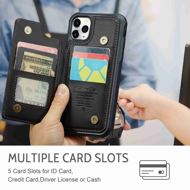 For iPhone 11 Pro Max CaseMe C22 Card Slots Holder RFID Anti-theft Phone Case(Black) - free shipping - PMC Jewellery - Order now!