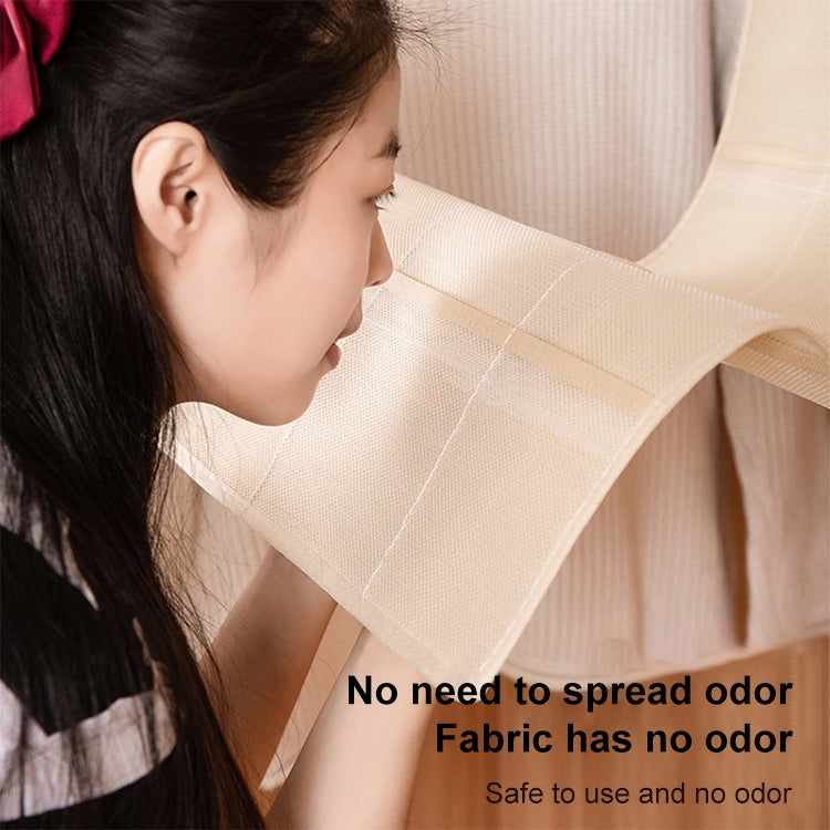 5+10 Grids Underwear Storage Bag Non-woven Double-sided Hanging Storage Bag(Beige) - Storage Bags by PMC TechLife | Online Shopping South Africa | PMC TechLife | Buy Now Pay Later Mobicred