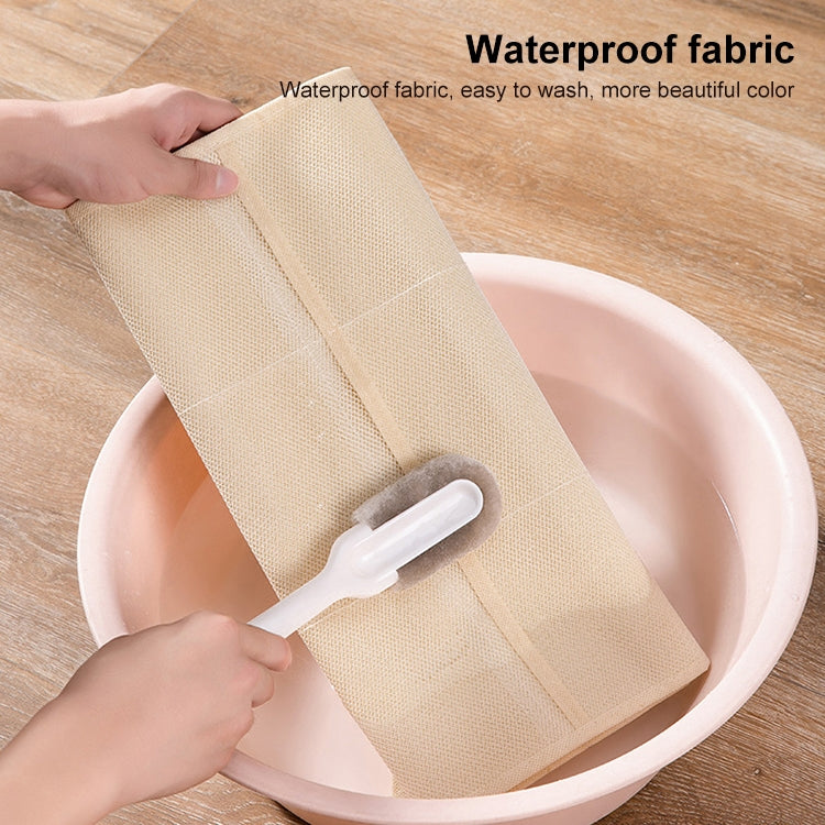 6+6 Grids Underwear Storage Bag Non-woven Double-sided Hanging Storage Bag(Beige) - Storage Bags by PMC TechLife | Online Shopping South Africa | PMC TechLife | Buy Now Pay Later Mobicred