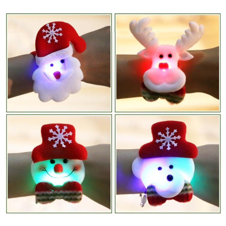 Santa Style Flash Light Merry Christmas Slap Pat Circle Wristband(Sequins Light Santa Claus) - Christmas Wearable Decoration by PMC Jewellery | Online Shopping South Africa | PMC Jewellery | Buy Now Pay Later Mobicred