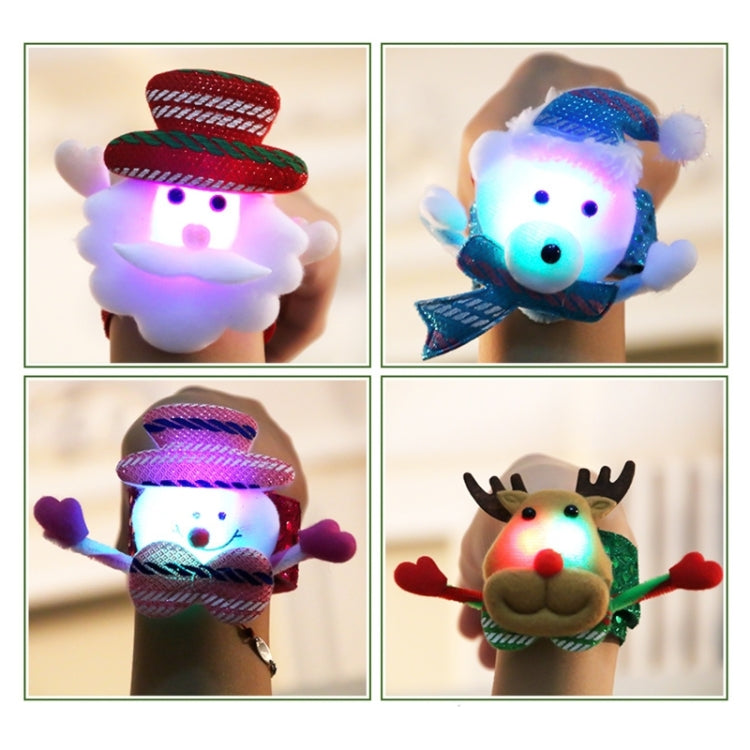 Santa Style Flash Light Merry Christmas Slap Pat Circle Wristband(Sequins Light Santa Claus) - Christmas Wearable Decoration by PMC TechLife | Online Shopping South Africa | PMC TechLife | Buy Now Pay Later Mobicred