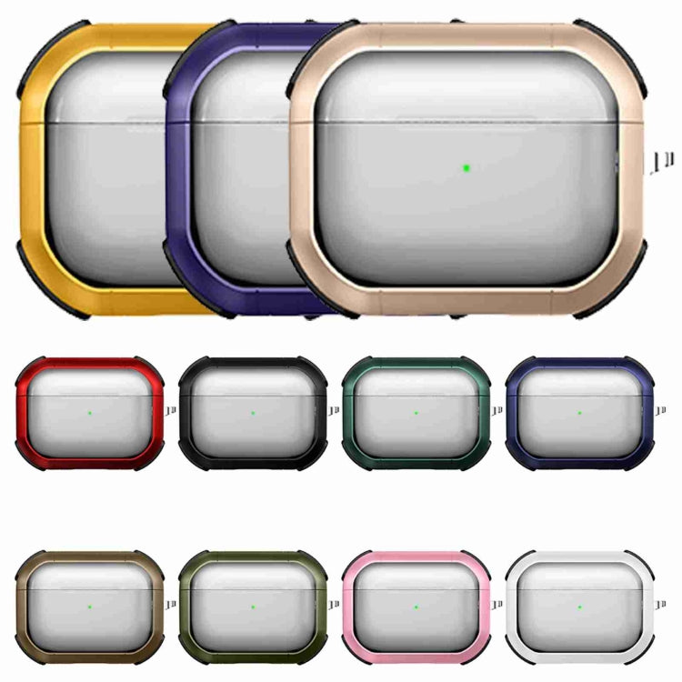 For AirPods Pro 2 Thunder Transparent Armor Wireless Earphones Protective Case(Gold) - For AirPods Pro 2 by PMC Jewellery | Online Shopping South Africa | PMC Jewellery | Buy Now Pay Later Mobicred