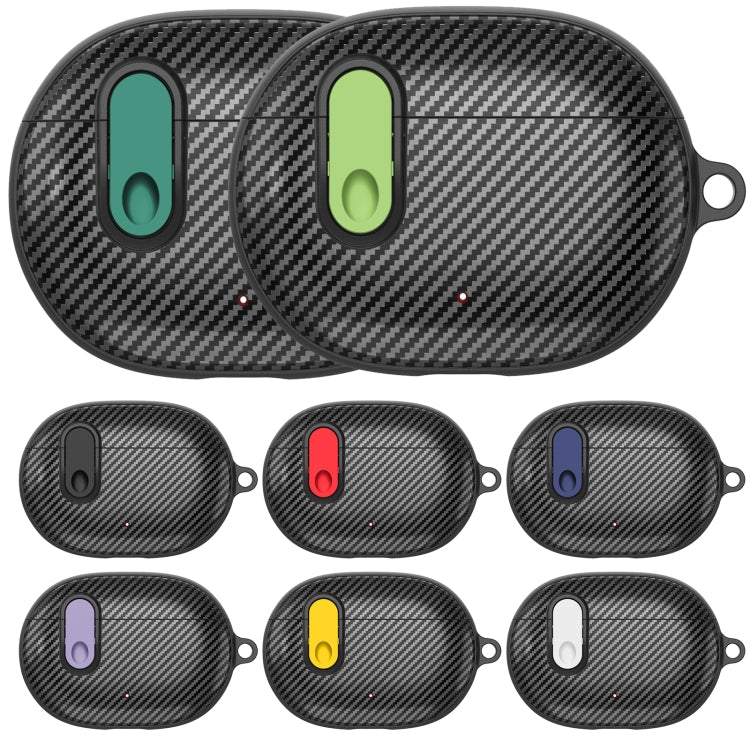 For Beats Studio Buds Switch Carbon Fiber Wireless Earphones Protective Case(Black Light Green) - Other Case by PMC Jewellery | Online Shopping South Africa | PMC Jewellery | Buy Now Pay Later Mobicred