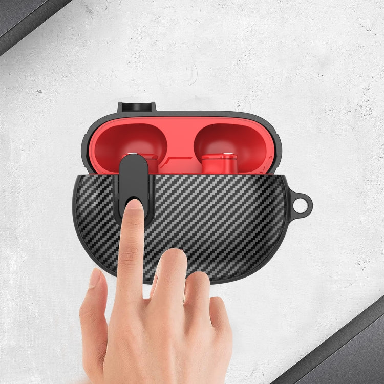 For Beats Studio Buds Switch Carbon Fiber Wireless Earphones Protective Case(Black Green) - Other Case by PMC Jewellery | Online Shopping South Africa | PMC Jewellery | Buy Now Pay Later Mobicred