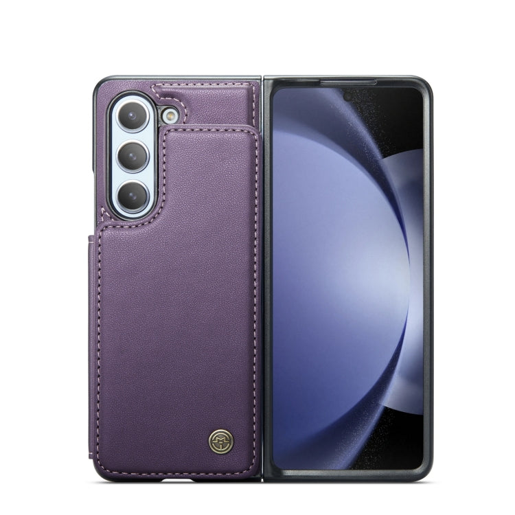 For Samsung Galaxy Z Fold5 CaseMe C22 PC+TPU Business Style RFID Anti-theft Leather Phone Case(Purple) - Galaxy Z Fold5 Cases by CaseMe | Online Shopping South Africa | PMC Jewellery | Buy Now Pay Later Mobicred