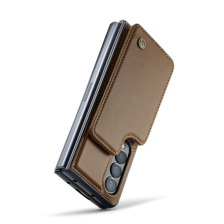 For Samsung Galaxy Z Fold4 5G CaseMe C22 PC+TPU Business Style RFID Anti-theft Leather Phone Case(Brown) - Galaxy Z Fold4 5G Cases by CaseMe | Online Shopping South Africa | PMC Jewellery | Buy Now Pay Later Mobicred