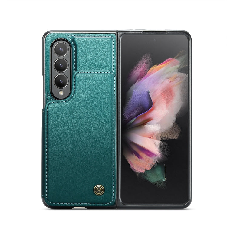 For Samsung Galaxy Z Fold3 5G CaseMe C22 PC+TPU Business Style RFID Anti-theft Leather Phone Case(Blue Green) - Galaxy Phone Cases by CaseMe | Online Shopping South Africa | PMC Jewellery | Buy Now Pay Later Mobicred