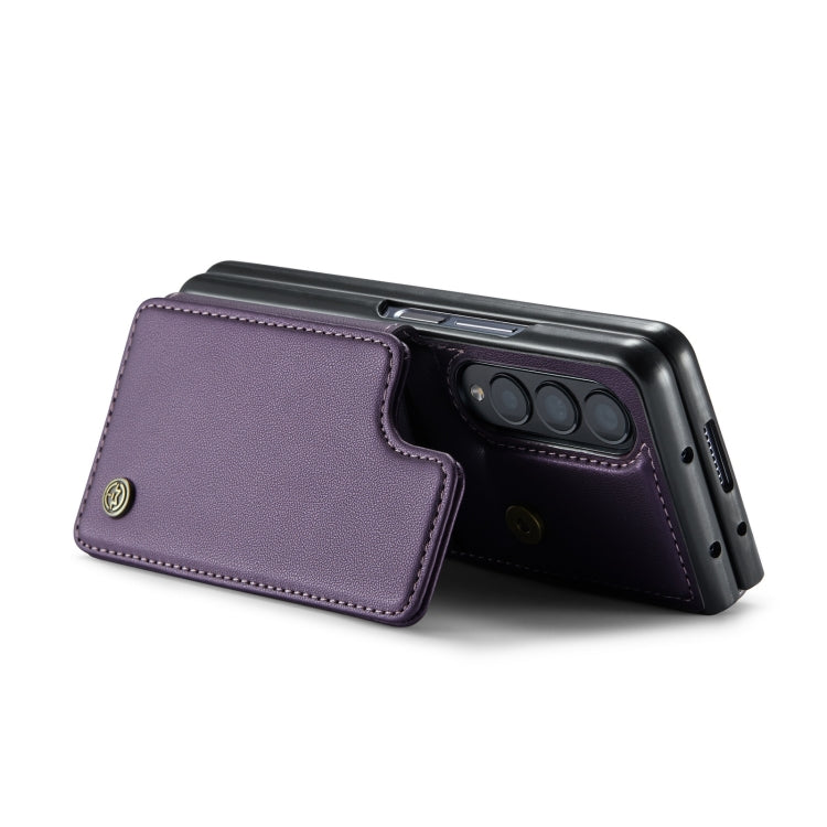 For Samsung Galaxy Z Fold3 5G CaseMe C22 PC+TPU Business Style RFID Anti-theft Leather Phone Case(Purple) - Galaxy Phone Cases by CaseMe | Online Shopping South Africa | PMC Jewellery | Buy Now Pay Later Mobicred