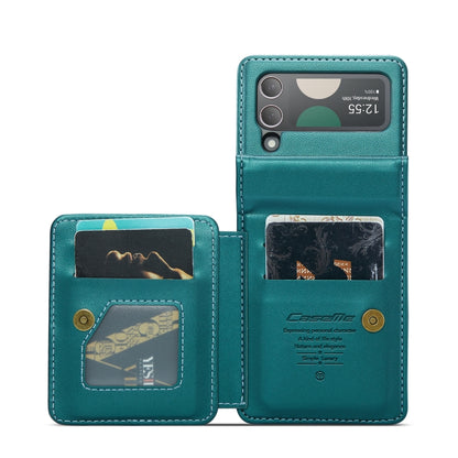 For Samsung Galaxy Z Flip3 5G CaseMe C22 PC+TPU Business Style RFID Anti-theft Leather Phone Case(Blue Green) - Galaxy Phone Cases by CaseMe | Online Shopping South Africa | PMC Jewellery | Buy Now Pay Later Mobicred