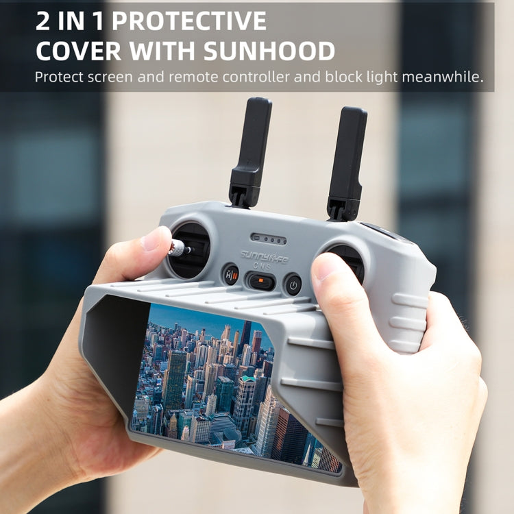 For DJI RC 2 Sunnylife Remote Control Shockproof Anti-scratch Silicone Case with Hood(Grey) - Others by Sunnylife | Online Shopping South Africa | PMC TechLife | Buy Now Pay Later Mobicred