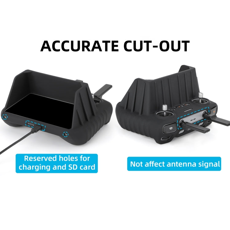 For DJI RC 2 Sunnylife Remote Control Shockproof Anti-scratch Silicone Case with Hood(Grey) - Others by Sunnylife | Online Shopping South Africa | PMC TechLife | Buy Now Pay Later Mobicred