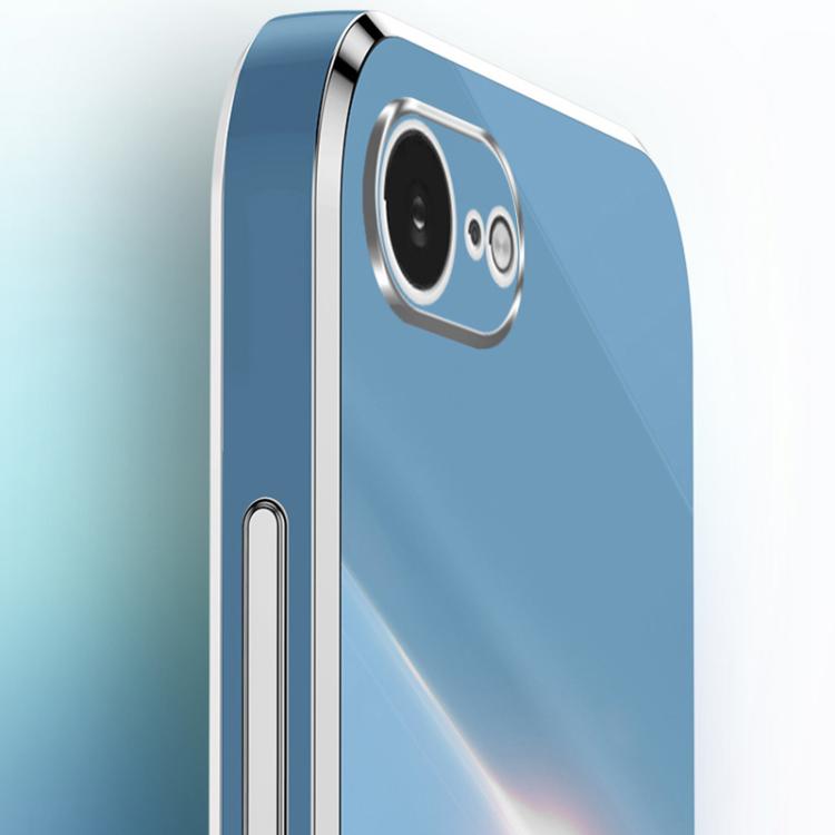 For iPhone 16e XINLI Straight Edge 6D Electroplate TPU Phone Case with Ring Holder(Black) - free shipping - PMc TechLife - Order now!