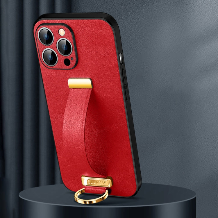 For iPhone 16 Pro Max SULADA Tide Cool Series PC + Leather Texture Skin Feel Phone Case(Red) - iPhone 16 Pro Max Cases by SULADA | Online Shopping South Africa | PMC Jewellery | Buy Now Pay Later Mobicred