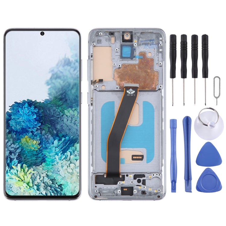 For Samsung Galaxy S20 SM-G980 TFT LCD Screen Digitizer Full Assembly with Frame, Not Supporting Fingerprint Identification(Silver) - free shipping - PMc TechLife - Order now!
