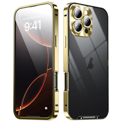 For iPhone 16 Pro Frosted Metal Phone Case(Gold) - iPhone 16 Pro Cases by PMC Jewellery | Online Shopping South Africa | PMC Jewellery | Buy Now Pay Later Mobicred