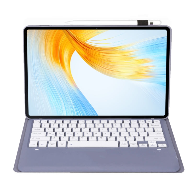For Honor MagicPad 13 AH16 TPU Ultra-thin Detachable Bluetooth Keyboard Tablet Leather Case(Purple) - Huawei Keyboard by PMC TechLife | Online Shopping South Africa | PMC TechLife