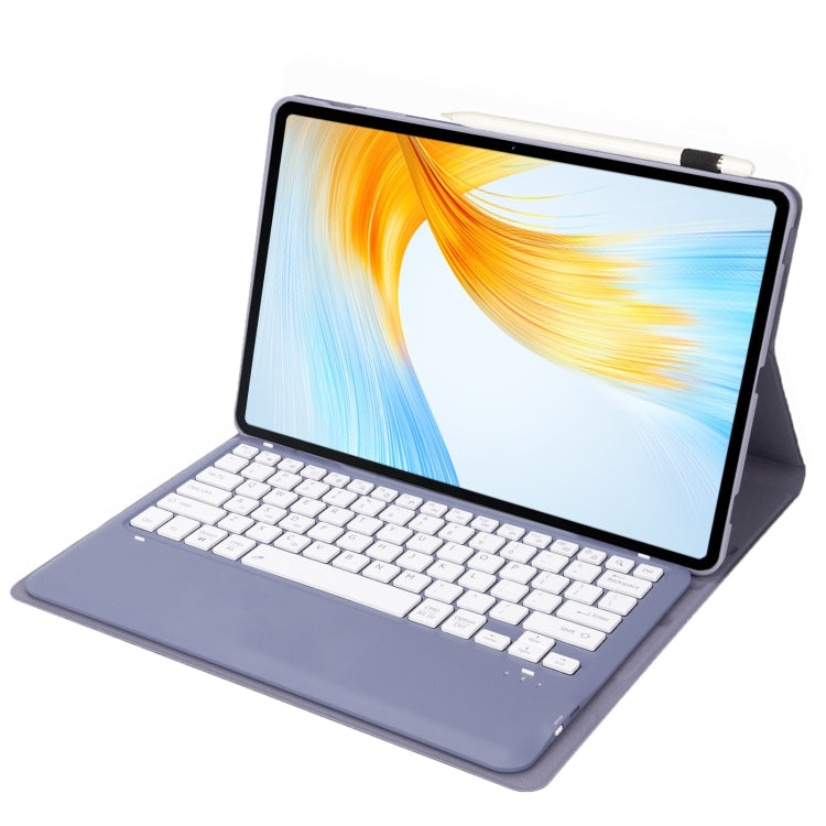 For Honor MagicPad 13 AH16 TPU Ultra-thin Detachable Bluetooth Keyboard Tablet Leather Case(Purple) - Huawei Keyboard by PMC TechLife | Online Shopping South Africa | PMC TechLife