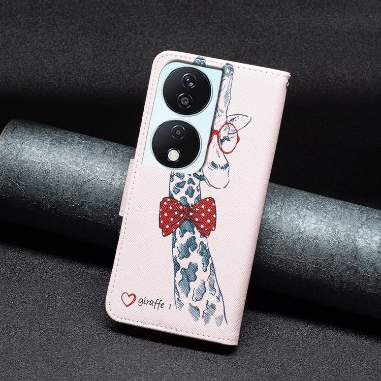 For Honor X7b Colored Drawing Pattern Leather Phone Case(Deer) - Honor Cases by PMC TechLife | Online Shopping South Africa | PMC TechLife