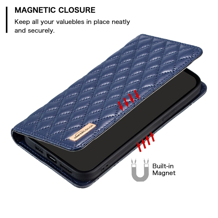For Honor X7b Diamond Lattice Magnetic Leather Flip Phone Case(Blue) - Honor Cases by PMC TechLife | Online Shopping South Africa | PMC TechLife
