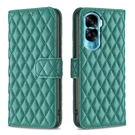 For Honor 90 Lite/X50i Diamond Lattice Wallet Flip Leather Phone Case(Green) - Honor Cases by PMC Jewellery | Online Shopping South Africa | PMC Jewellery | Buy Now Pay Later Mobicred