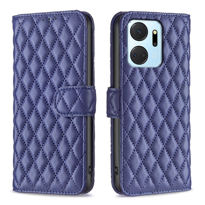 For Honor X7a Diamond Lattice Wallet Flip Leather Phone Case(Blue) - Honor Cases by PMC Jewellery | Online Shopping South Africa | PMC Jewellery | Buy Now Pay Later Mobicred