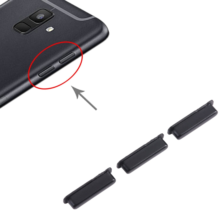 For Samsung Galaxy A6 2018 SM-A600 10pcs Power Button + Volume Control Button(Black) - free shipping - PMc TechLife - Order now!