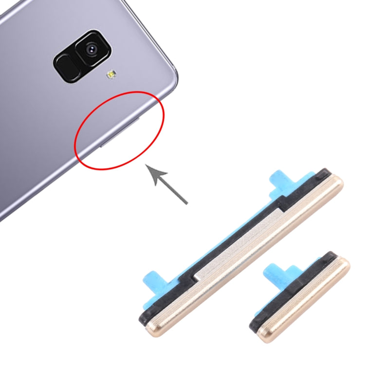 For Samsung Galaxy A8 2018 SM-A530 10pcs Power Button + Volume Control Button(Gold) - free shipping - PMc TechLife - Order now!