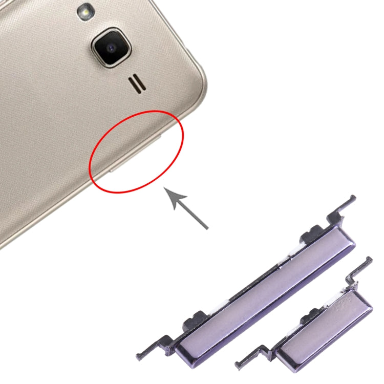 For Samsung Galaxy J2 2017 SM-J200 10pcs Power Button + Volume Control Button(Purple) - free shipping - PMc TechLife - Order now!