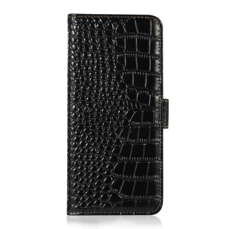 For Sony Xperia 1 VI Crocodile Top Layer Cowhide Leather Phone Case(Black) - Sony Cases by PMC TechLife | Online Shopping South Africa | PMC TechLife | Buy Now Pay Later Mobicred