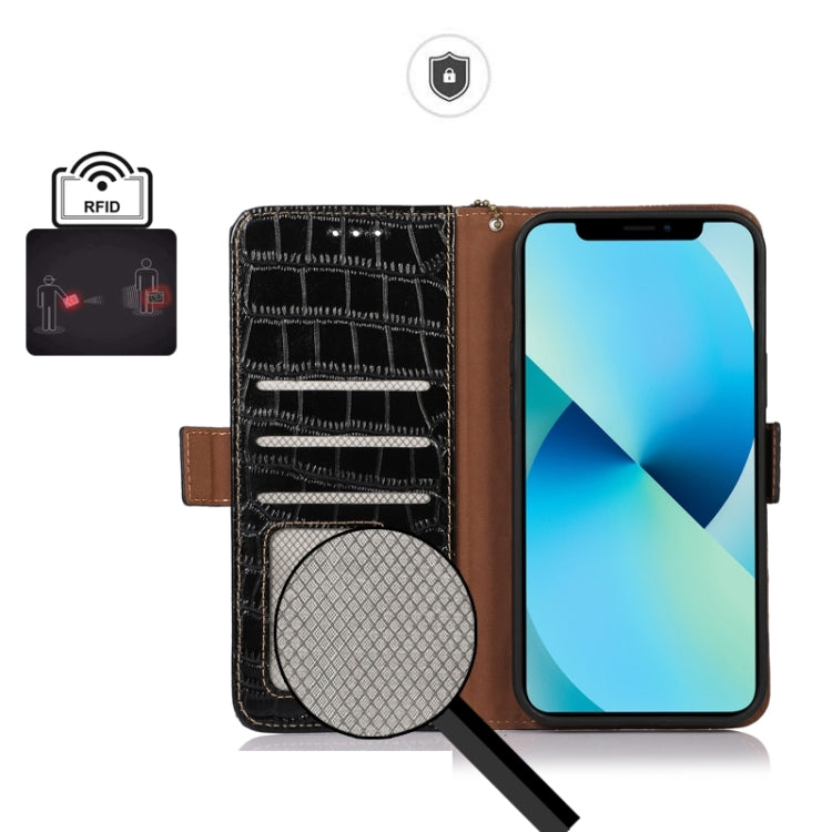 For Sony Xperia 1 VI Crocodile Top Layer Cowhide Leather Phone Case(Black) - Sony Cases by PMC TechLife | Online Shopping South Africa | PMC TechLife | Buy Now Pay Later Mobicred