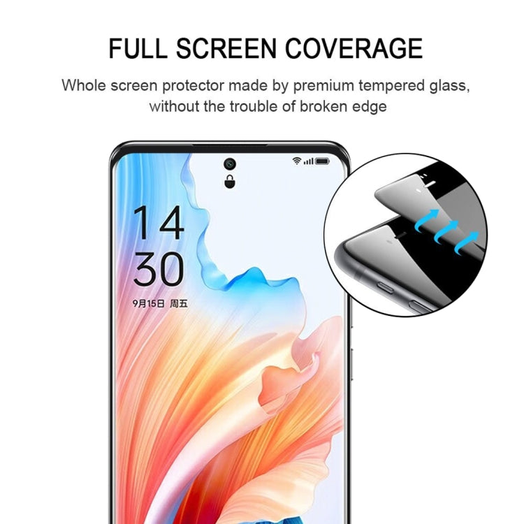 For OPPO A2 Pro 9H HD 3D Curved Edge Tempered Glass Film(Black) - A2 Pro Tempered Glass by PMC Jewellery | Online Shopping South Africa | PMC Jewellery | Buy Now Pay Later Mobicred