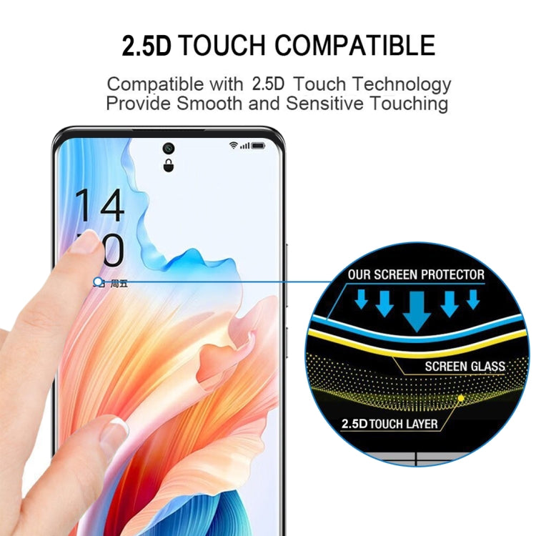 For OPPO A2 Pro 9H HD 3D Curved Edge Tempered Glass Film(Black) - OPPO Tempered Glass by PMC TechLife | Online Shopping South Africa | PMC TechLife | Buy Now Pay Later Mobicred