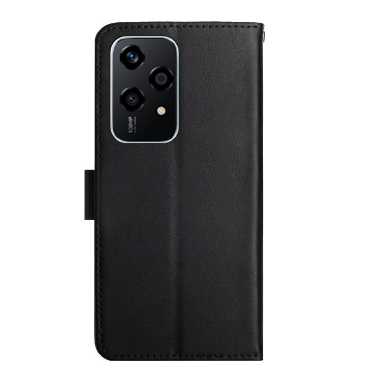 For Honor 200 Lite Global HT02 Genuine Leather Fingerprint-proof Flip Phone Case(Black) - free shipping - PMC TechLife - Order now!