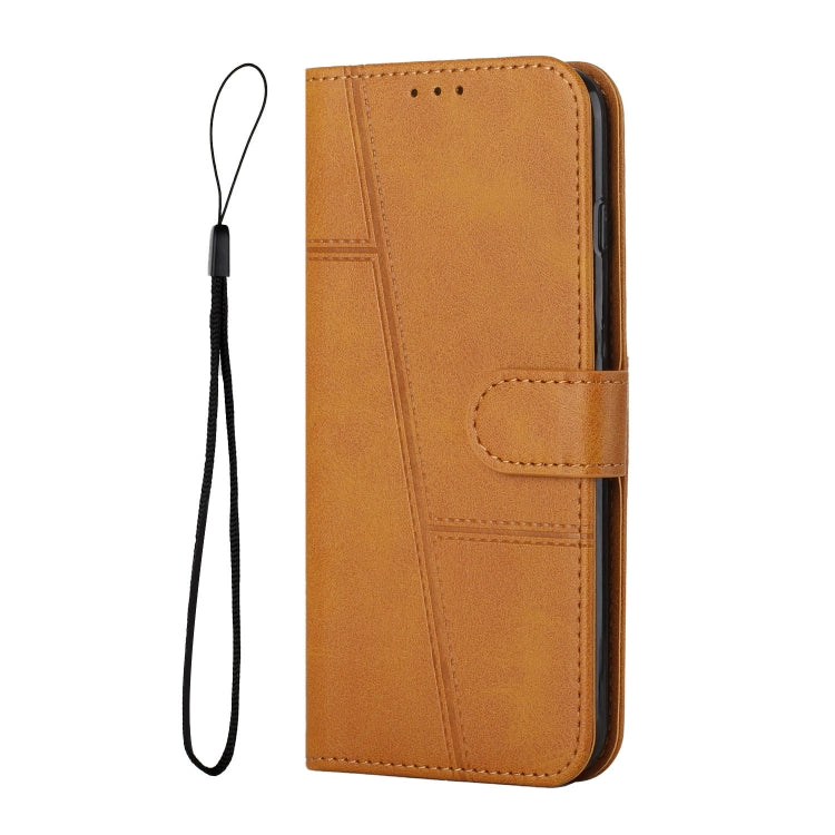 For Motorola Edge 2024 Stitching Calf Texture Buckle Leather Phone Case(Yellow) - Motorola Cases by PMC Jewellery | Online Shopping South Africa | PMC Jewellery | Buy Now Pay Later Mobicred