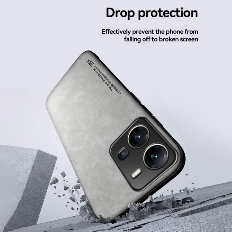 For vivo iQOO 12 Pro Skin Feel Magnetic Leather Back Phone Case(Blue) - iQOO 12 Pro Cases by PMC TechLife | Online Shopping South Africa | PMC TechLife