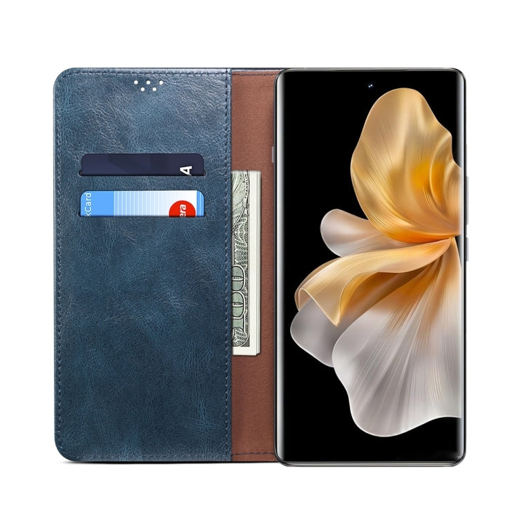 For Huawei Pura 70 Ultra Oil Wax Crazy Horse Texture Leather Phone Case(Blue) - Huawei Cases by PMC Jewellery | Online Shopping South Africa | PMC Jewellery | Buy Now Pay Later Mobicred