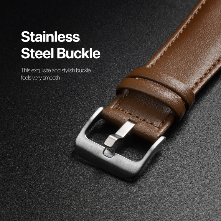 For Apple Watch Ultra 2 49mm DUX DUCIS YS Series Genuine Leather Watch Band(Brown) - Watch Bands by DUX DUCIS | Online Shopping South Africa | PMC Jewellery | Buy Now Pay Later Mobicred