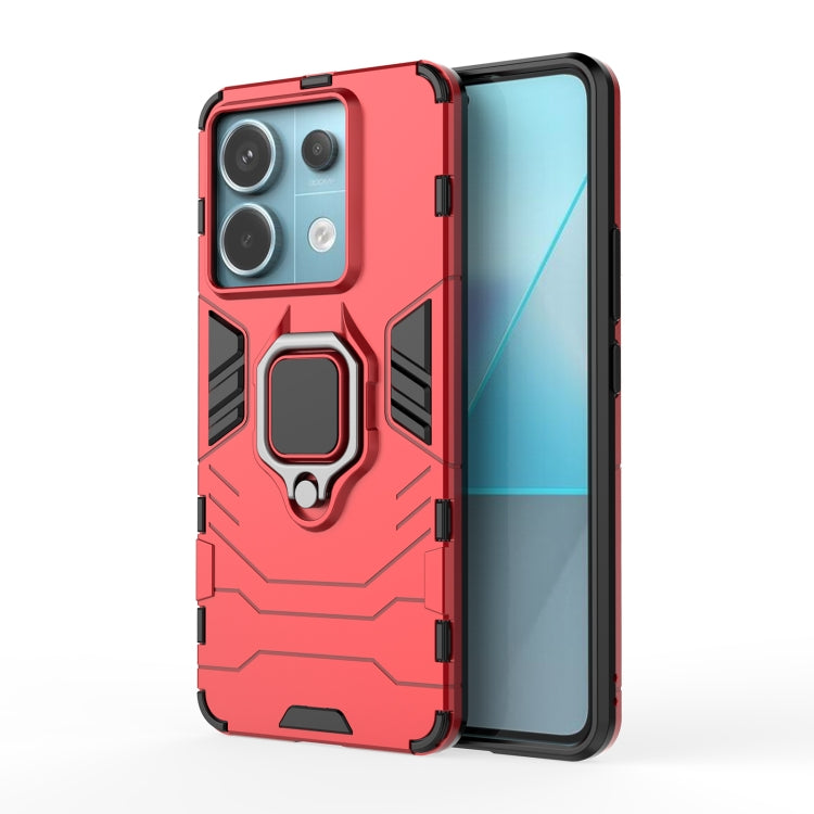 For Xiaomi Redmi Note 13 Pro Shockproof PC + TPU Holder Phone Case(Red) - free shipping - PMC TechLife - Order now!