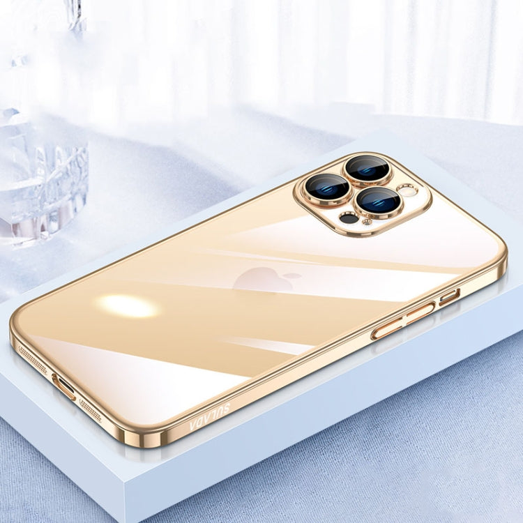 For iPhone 15 Pro SULADA JINGJIA Series Lens Protector PC Phone Case(Gold) - free shipping - PMC Jewellery - Order now!