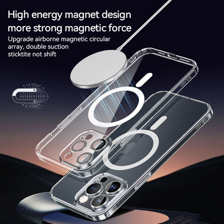 For iPhone 16 Pro SULADA Jingpin Series MagSafe All-inclusive Lens Electroplated TPU Phone Case(Transparent Black) - iPhone 16 Pro Cases by SULADA | Online Shopping South Africa | PMC Jewellery | Buy Now Pay Later Mobicred