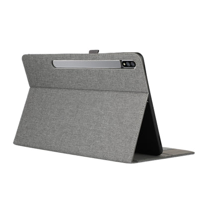 For Samsung Galaxy Tab S9+ / S10+ Horizontal Flip TPU + Fabric PU Leather Tablet Case(Grey) - Other Galaxy Tab PC by PMC Jewellery | Online Shopping South Africa | PMC Jewellery | Buy Now Pay Later Mobicred