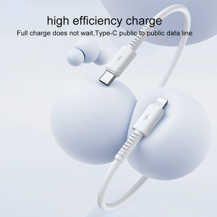 Yesido CA153 PD 20W USB-C / Type-C to 8 Pin Charging Data Cable, Length: 1m(White) - 2 in 1 Cable by Yesido | Online Shopping South Africa | PMC Jewellery | Buy Now Pay Later Mobicred