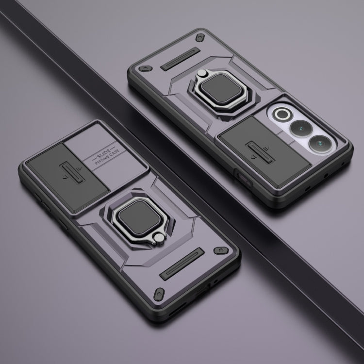 For OnePlus ACE 3V Sliding Camshield TPU + PC Shockproof Phone Case with Holder(Purple) - OnePlus Cases by PMC TechLife | Online Shopping South Africa | PMC TechLife | Buy Now Pay Later Mobicred