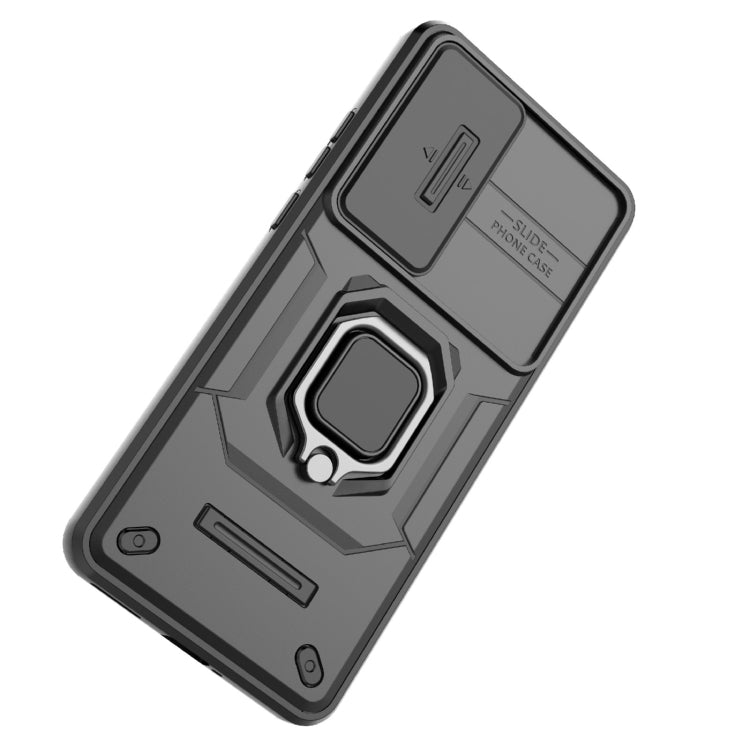For OnePlus Nord CE4 5G Global Sliding Camshield TPU + PC Shockproof Phone Case with Holder(Black) - OnePlus Cases by PMC TechLife | Online Shopping South Africa | PMC TechLife