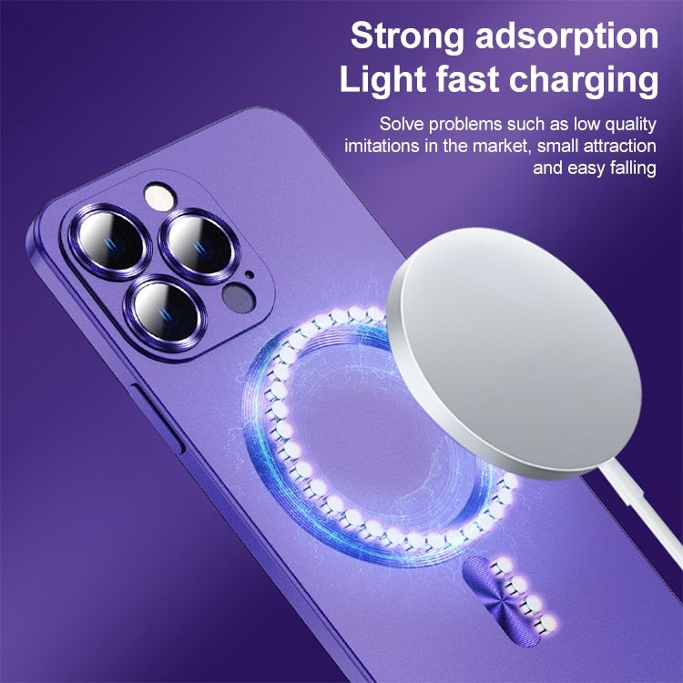 For iPhone 15 Pro Max Liquid Lens Protector Magsafe Phone Case(Dark Purple) - free shipping - PMC TechLife - Order now!