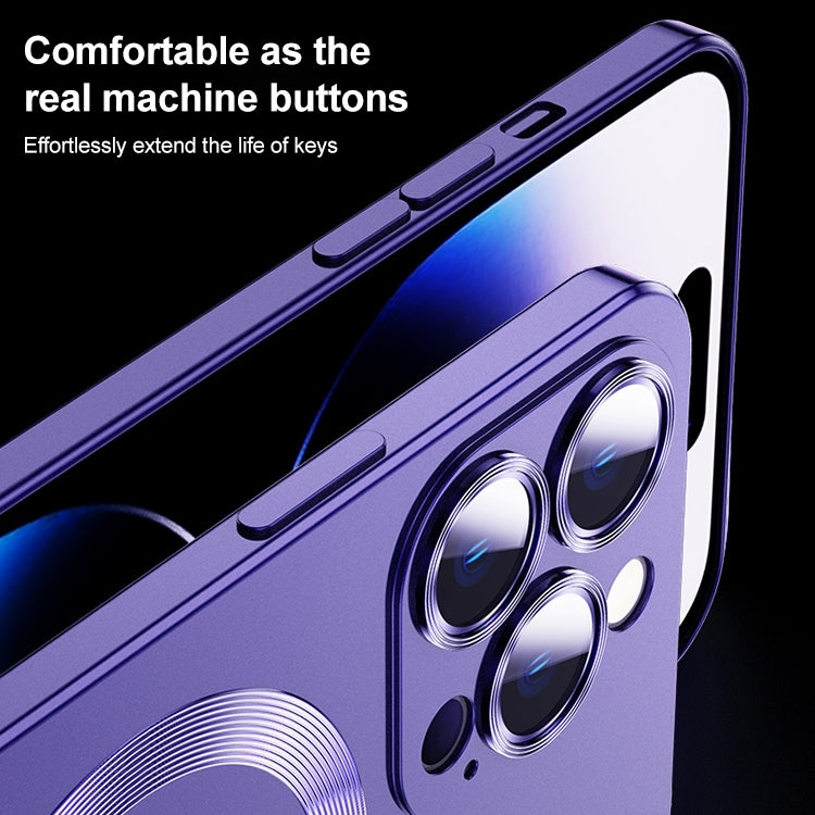 For iPhone 15 Pro Max Liquid Lens Protector Magsafe Phone Case(Dark Purple) - free shipping - PMC TechLife - Order now!